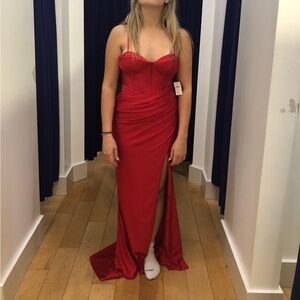 Elegant Red Evening Gown